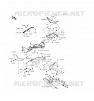 CACHE LAT&Eacute;RAL/GARDE CHAINE pour Kawasaki Z300 2016