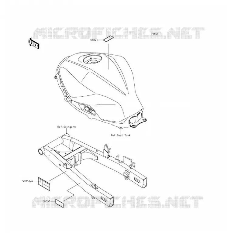 LABEL Kawasaki MOTOS 300 2016 Z300  ER300AGF