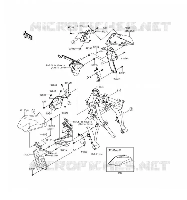 ECOPE Kawasaki MOTOS 650 2017 Z650 ABS  ER650HHF