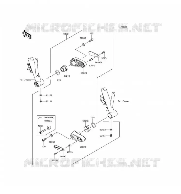 ACCESSOIRE(PROTEGE CARTER) Kawasaki MOTOS 650 2017 Z650 ABS  ER650HHF
