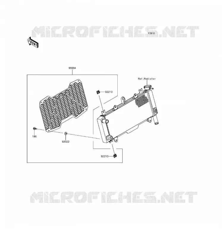 Accessory(Radiator Screen) Kawasaki MOTOS 650 2017 Z650 ABS  ER650HHF
