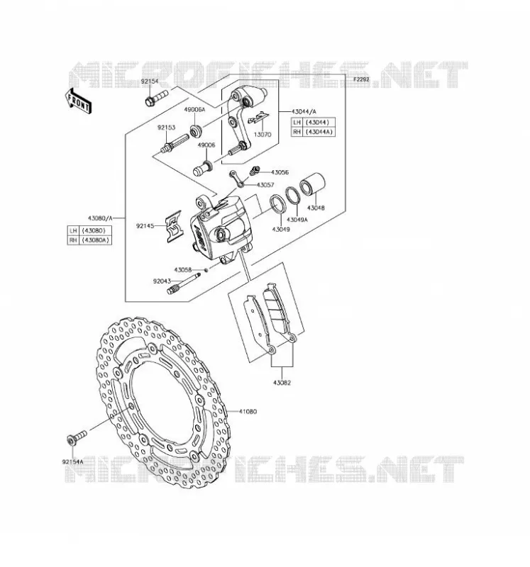 FREIN AVANT Kawasaki MOTOS 650 2017 Z650 ABS  ER650HHF
