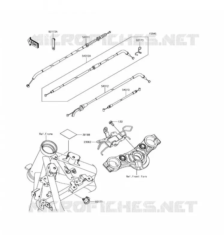 CABLES Kawasaki MOTOS 650 2017 Z650 ABS  ER650HHF