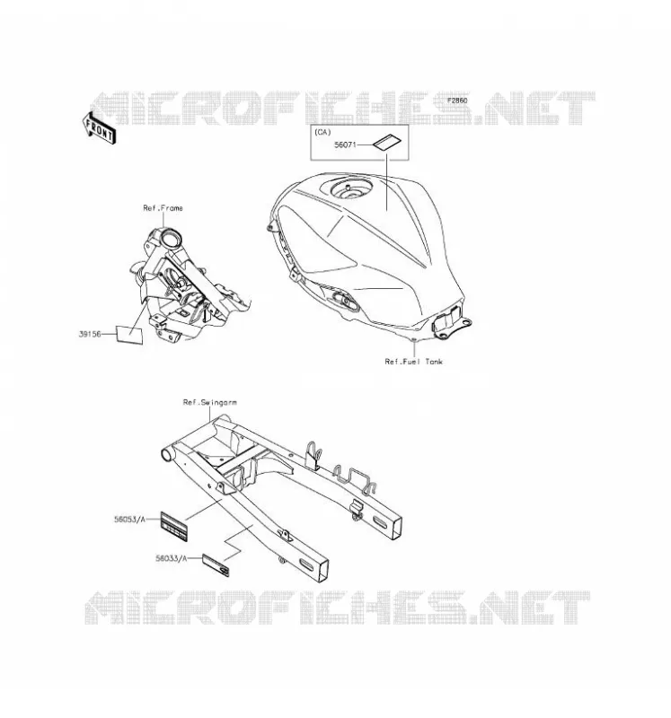 LABEL Kawasaki MOTOS 300 2016 NINJA 300  EX300AGF
