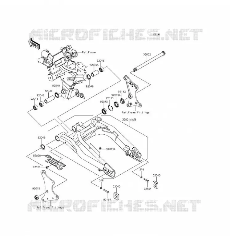 BRAS OSCILLANT Kawasaki MOTOS 650 2016 ER-6F  EX650EGF