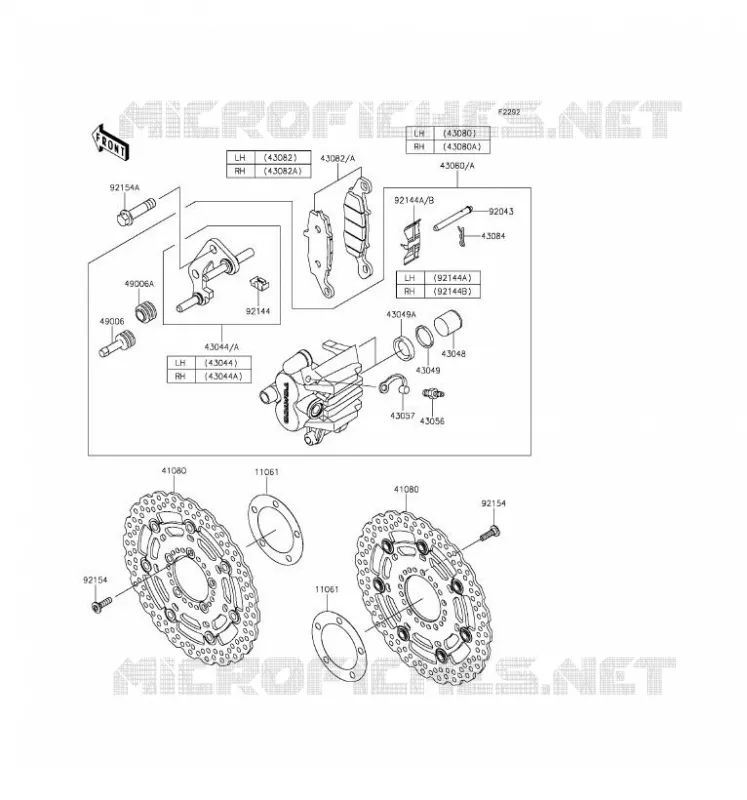 FREIN AVANT Kawasaki MOTOS 650 2016 ER-6F  EX650EGF