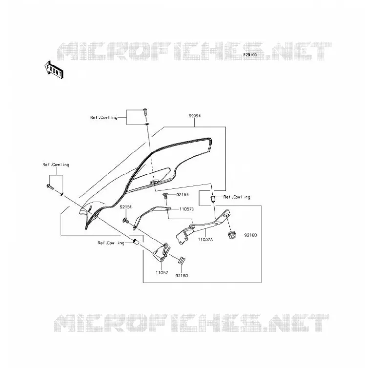 ACCESSOIRE(PARE-BRISE) Kawasaki MOTOS 650 2017 NINJA 650 ABS  EX650KHF