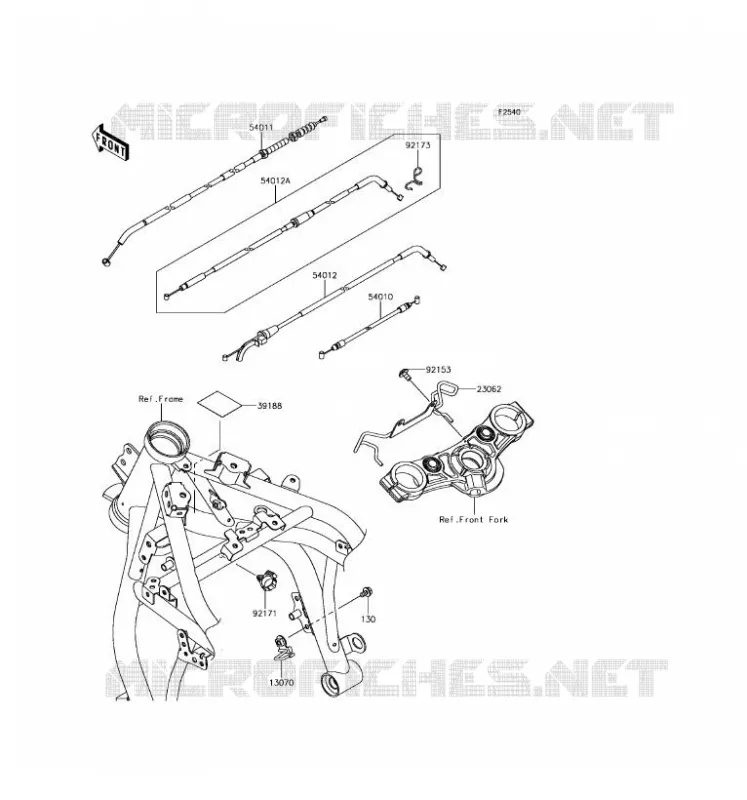 CABLES Kawasaki MOTOS 650 2017 NINJA 650 ABS  EX650KHF