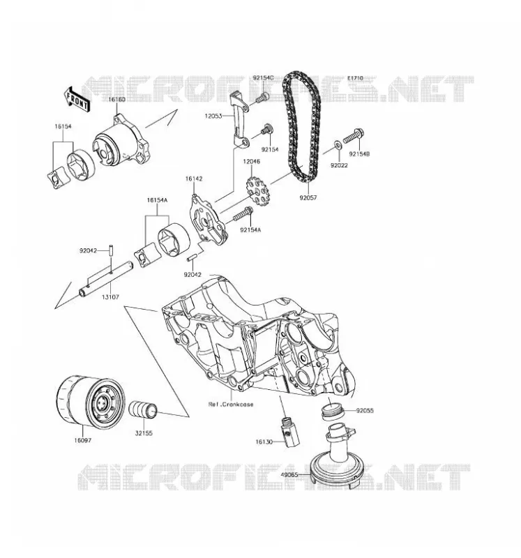 POMPE A HUILE/FILTRE &Agrave; HUILE Kawasaki MOTOS 650 2017 NINJA 650 ABS  EX650KHF