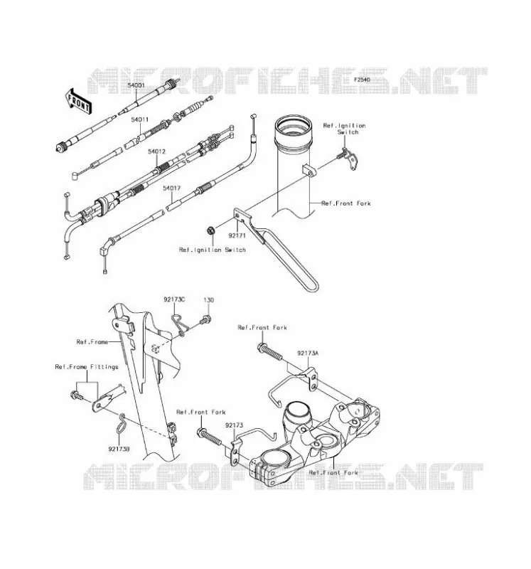 CABLES Kawasaki MOTOS 650 2016 KLR650  KL650EGF