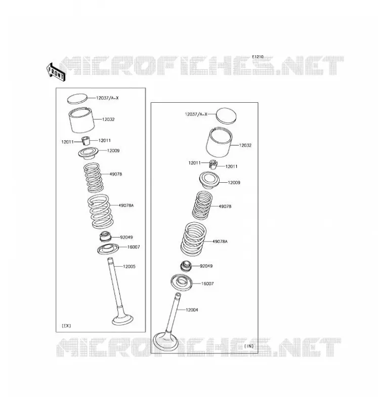 SOUPAPE Kawasaki MOTOS 650 2016 KLR650  KL650EGF