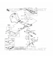 CACHE LAT&Eacute;RAL/GARDE CHAINE pour Kawasaki KLR650 2016