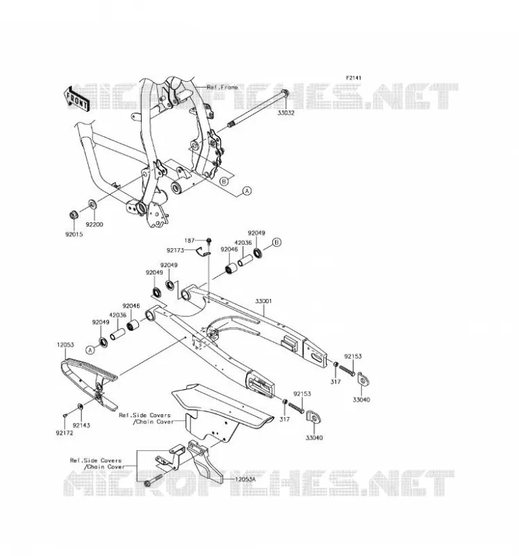 BRAS OSCILLANT Kawasaki MOTOS 650 2016 KLR650  KL650EGF