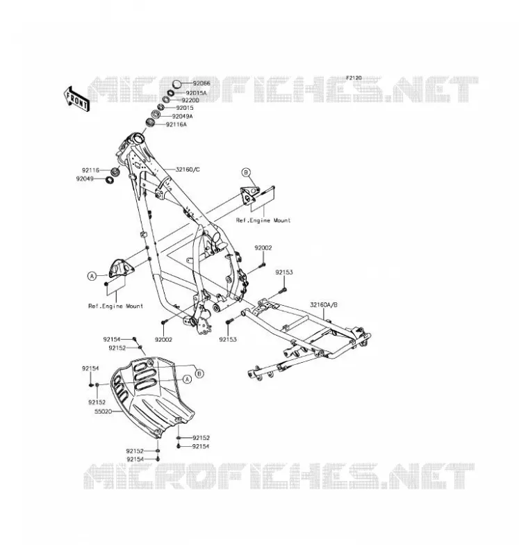 CH&Acirc;SSIS Kawasaki MOTOS 650 2017 KLR650  KL650EHF