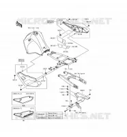 CACHE LAT&Eacute;RAL/GARDE CHAINE pour Kawasaki KLR650 2017