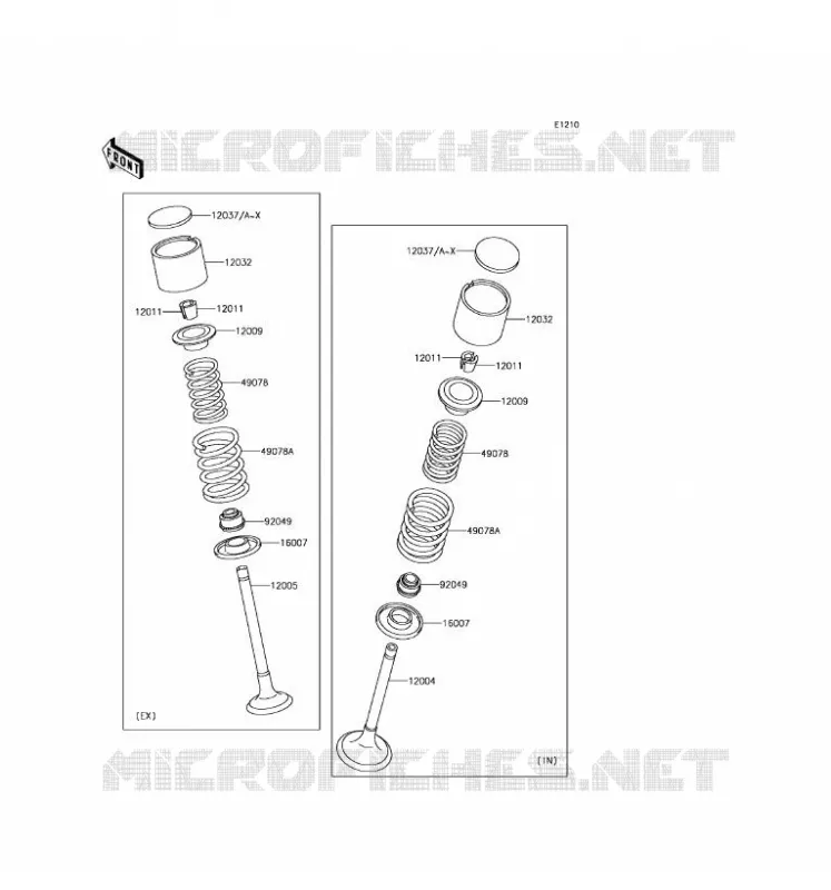 SOUPAPE Kawasaki MOTOS 650 2017 KLR650  KL650EHFA