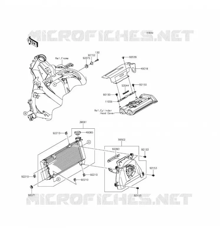 RADIATEUR Kawasaki MOTOS 650 2016 VERSYS 650  KLE650EGF