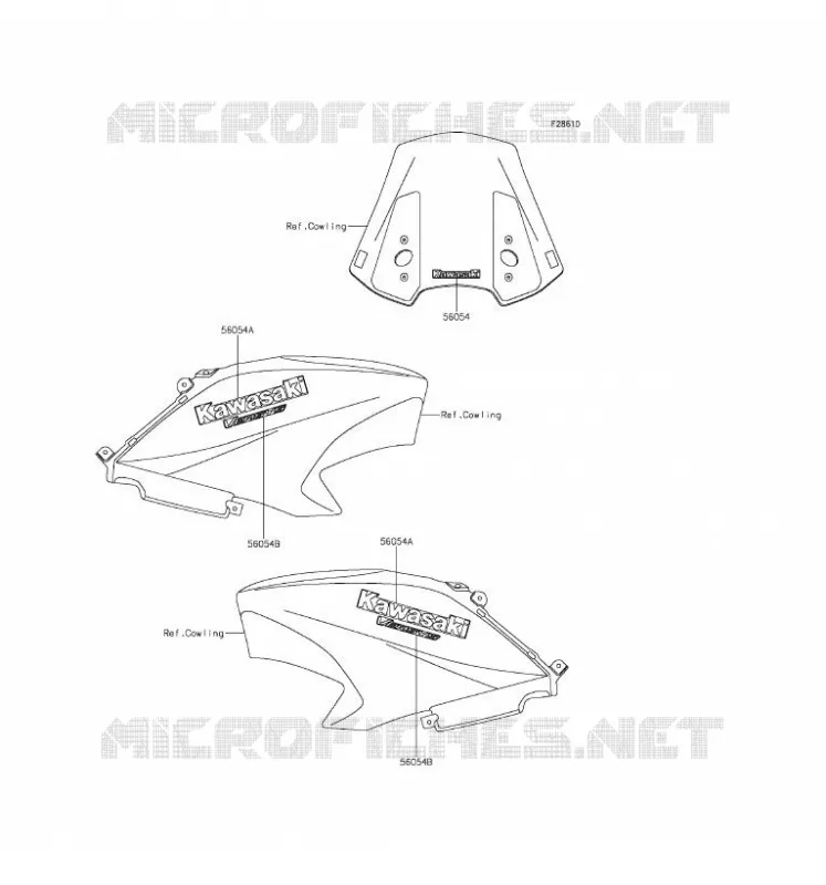 STICKER(GRAY) Kawasaki MOTOS 650 2016 VERSYS 650  KLE650EGF