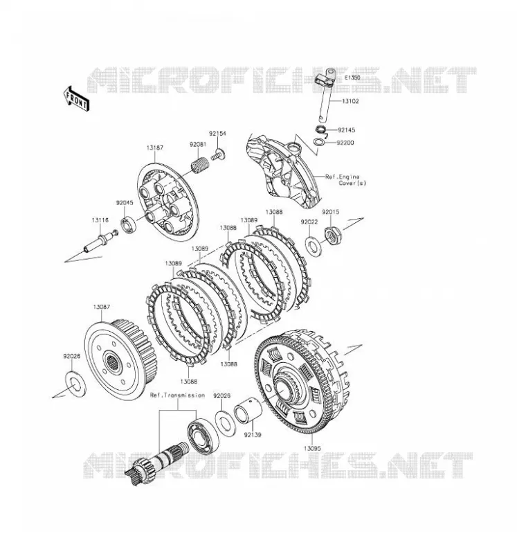 EMBRAYAGE Kawasaki MOTOS 650 2016 VERSYS 650  KLE650EGF
