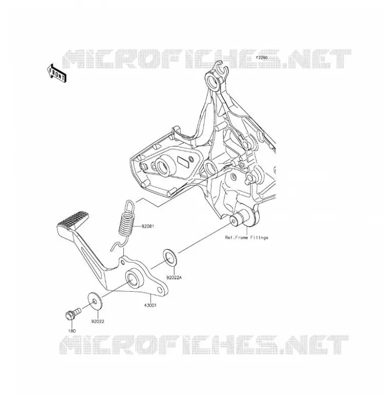 PEDALE DE FREIN Kawasaki MOTOS 650 2016 VERSYS 650  KLE650EGF