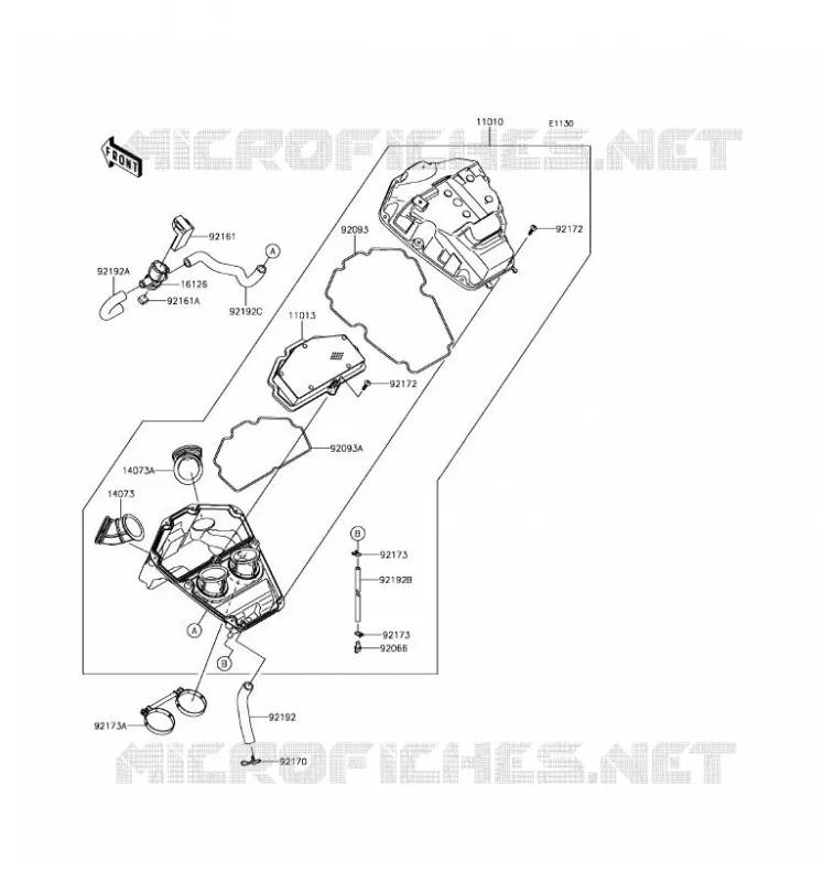 FILTRE A AIR Kawasaki MOTOS 650 2017 VERSYS 650 ABS  KLE650FHF