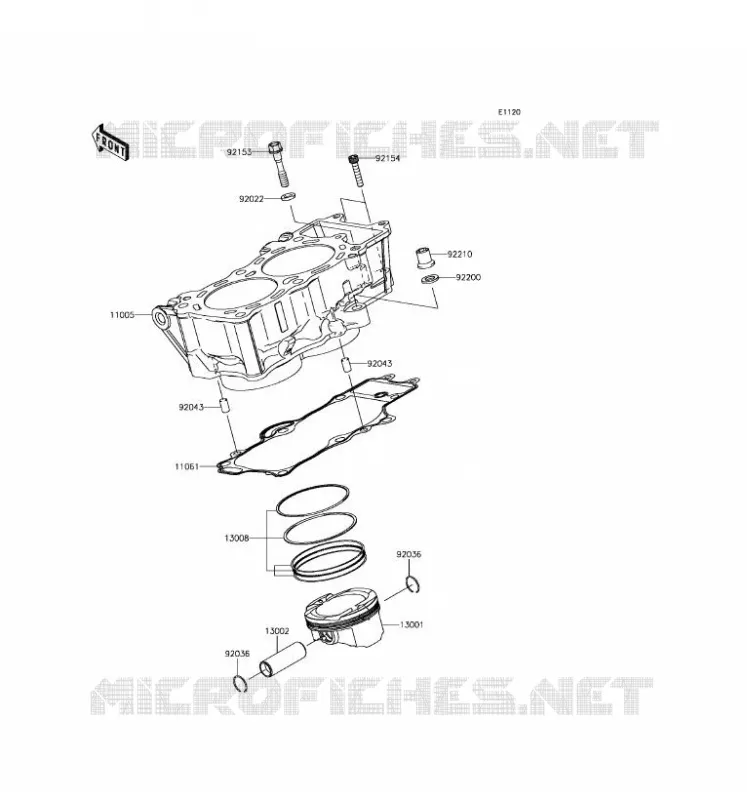CYLINDRE/PISTON Kawasaki MOTOS 650 2017 VERSYS 650 ABS  KLE650FHF