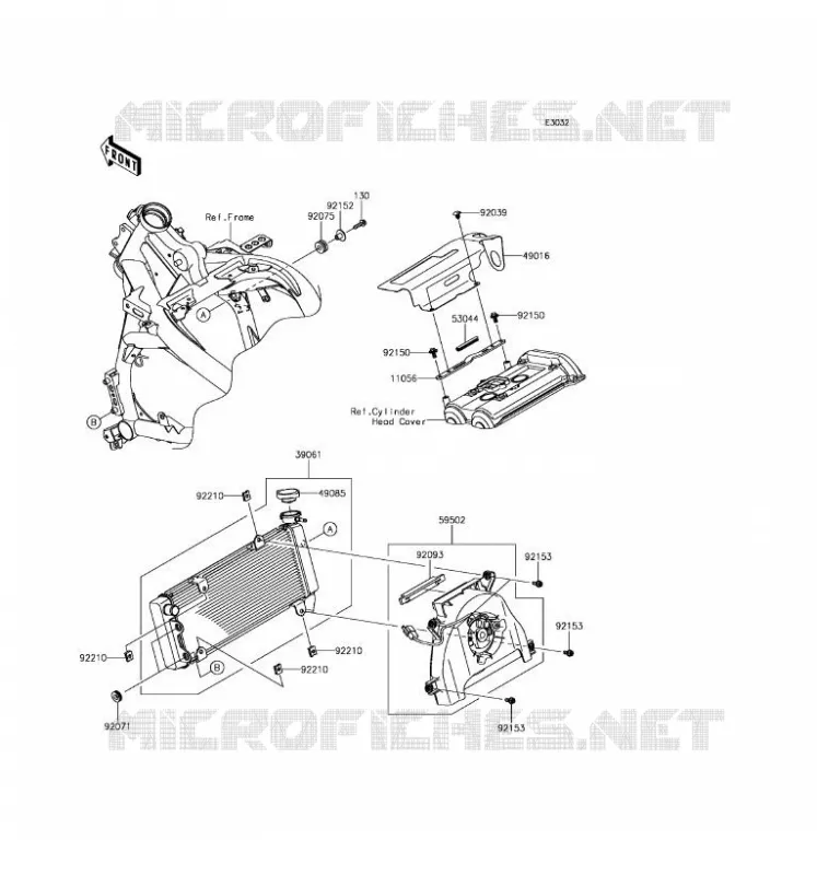 RADIATEUR Kawasaki MOTOS 650 2017 VERSYS 650 ABS  KLE650FHFA