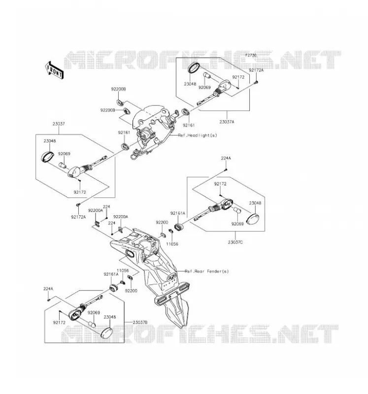 CLIGNOTANTS Kawasaki MOTOS 150 2016 D-TRACKER  KLX150HGF