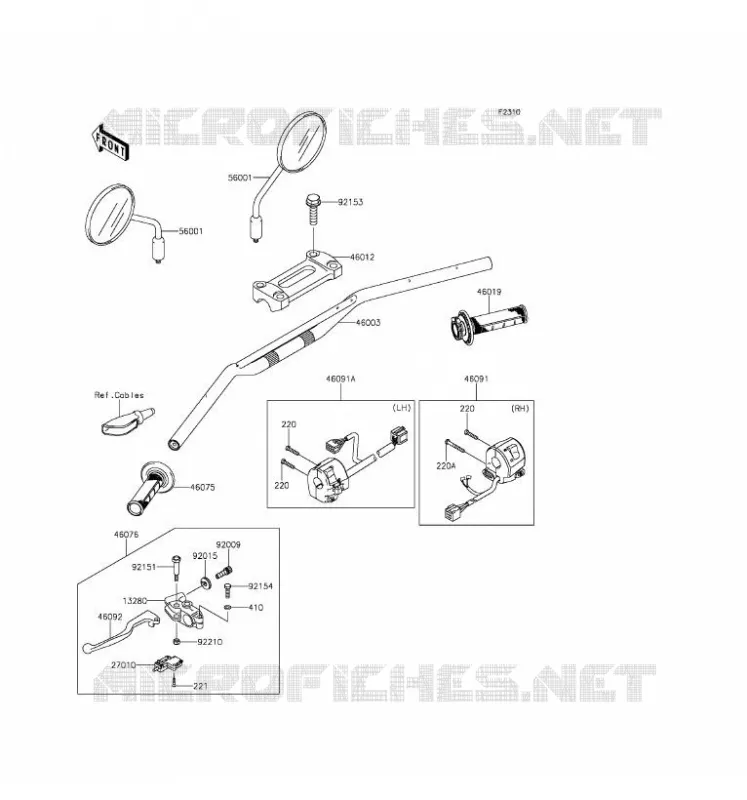 GUIDON Kawasaki TOUT-TERRAIN 250 2016 KLX250  KLX250SGF