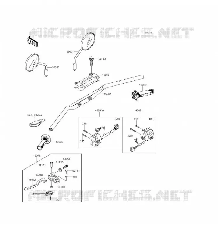 GUIDON Kawasaki TOUT-TERRAIN 250 2016 KLX250  KLX250SGF