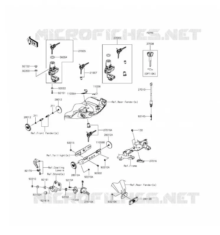 CONTACTEUR Kawasaki MOTOS 1000 2016 VERSYS 1000  KLZ1000BGF