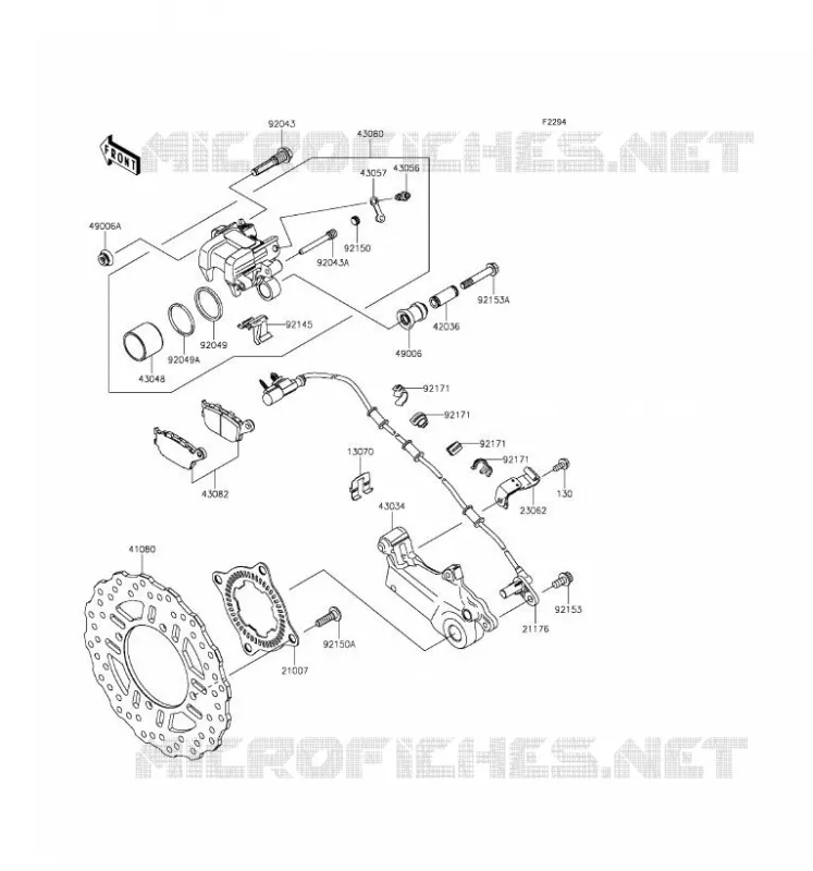 FREIN ARRIERE Kawasaki MOTOS 1000 2016 VERSYS 1000  KLZ1000BGF