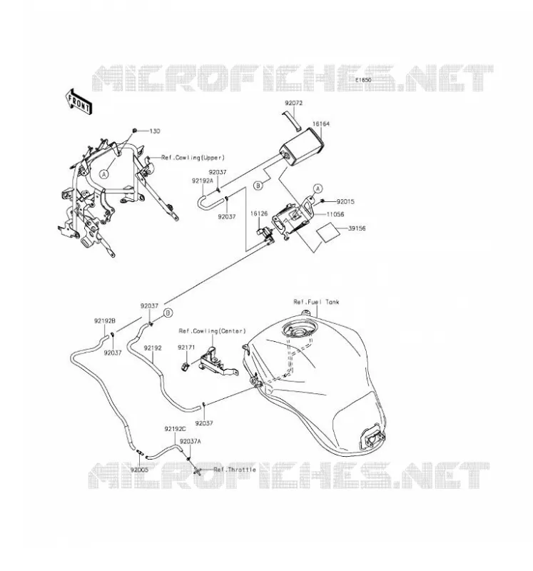 SYSTEME D'EVAPORATION CARBURANT Kawasaki MOTOS 1000 2016 VERSYS 1000  KLZ1000BGF