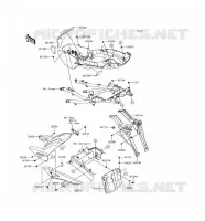 GARDE BOUE ARRI&Egrave;RE pour Kawasaki VERSYS 1000 2017