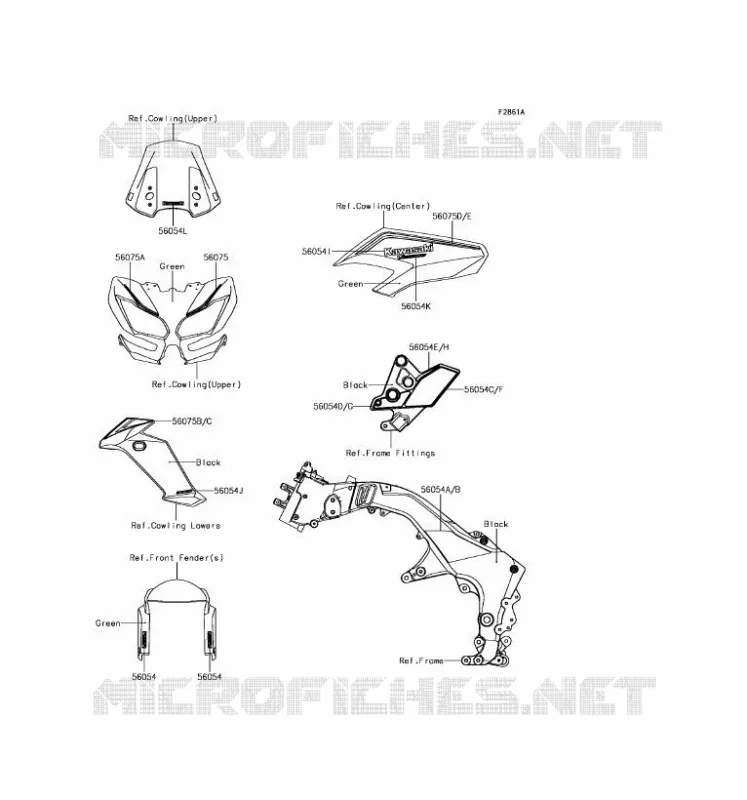 STICKER(GREEN) Kawasaki MOTOS 1000 2017 VERSYS 1000  KLZ1000BHF