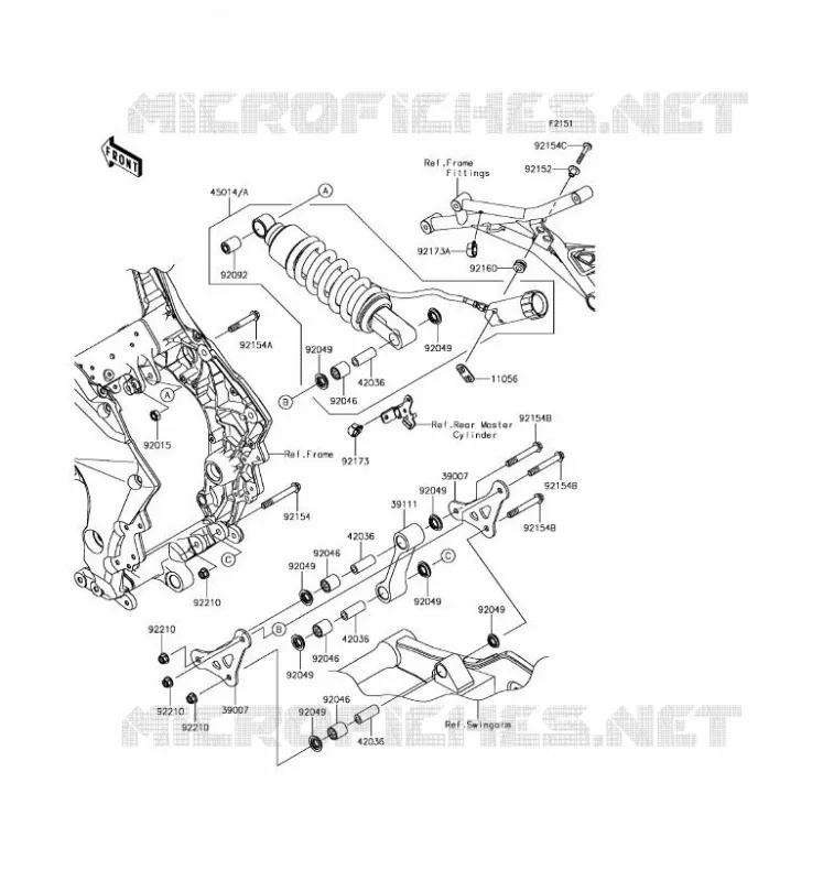SUSPENSION/AMORTISSEUR Kawasaki MOTOS 1000 2017 VERSYS 1000  KLZ1000BHF