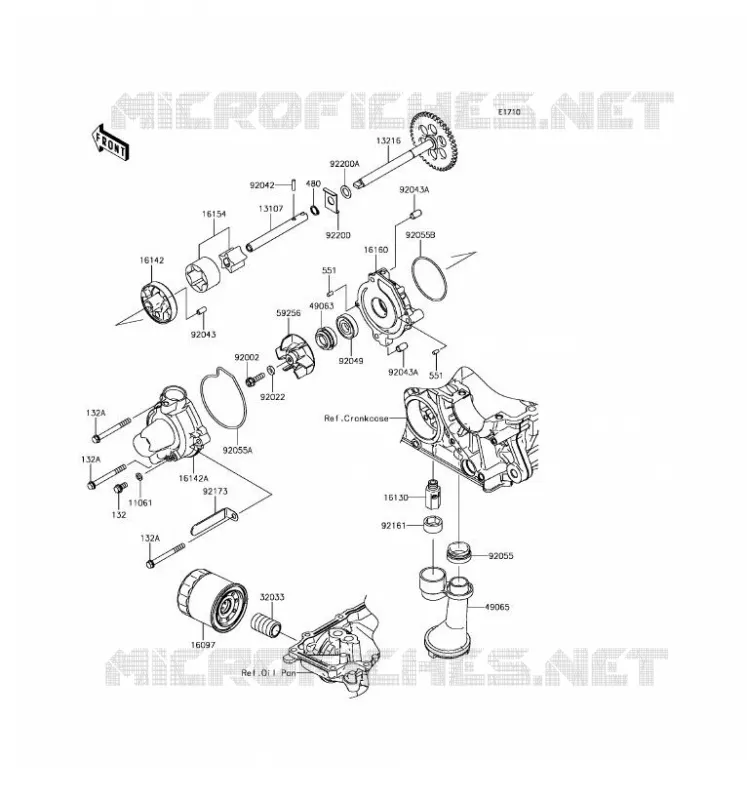 POMPE A HUILE Kawasaki MOTOS 1000 2017 VERSYS 1000  KLZ1000BHF