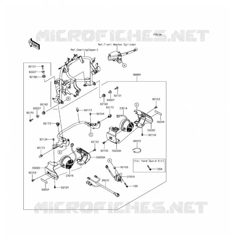 ACCESSOIRE(PHARE ADDITIONEL) Kawasaki MOTOS 1000 2017 VERSYS 1000  KLZ1000BHF