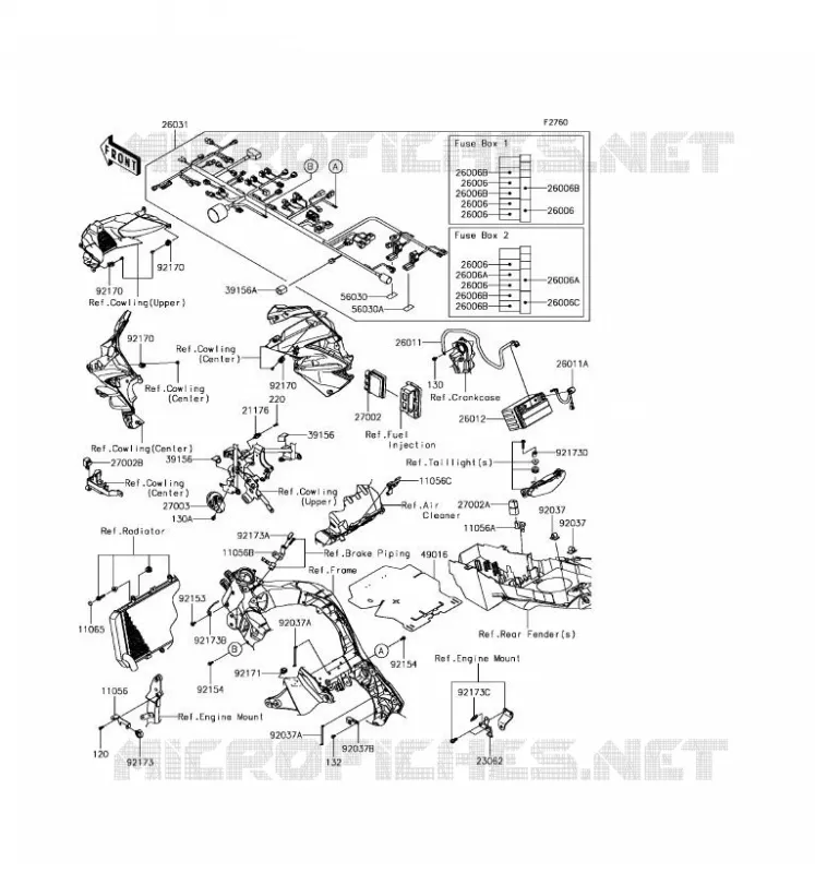CHASSIS EQUIPMENT ELECTRIQUE Kawasaki MOTOS 1000 2017 VERSYS 1000  KLZ1000BHF