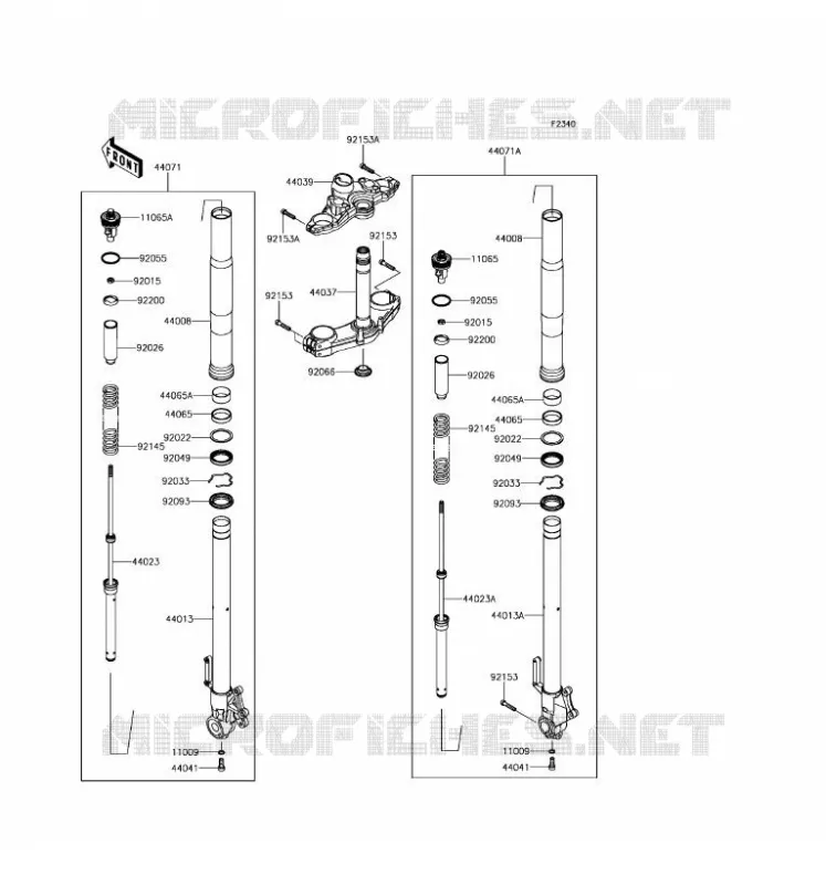 FOURCHE Kawasaki MOTOS 1000 2017 VERSYS 1000  KLZ1000BHF