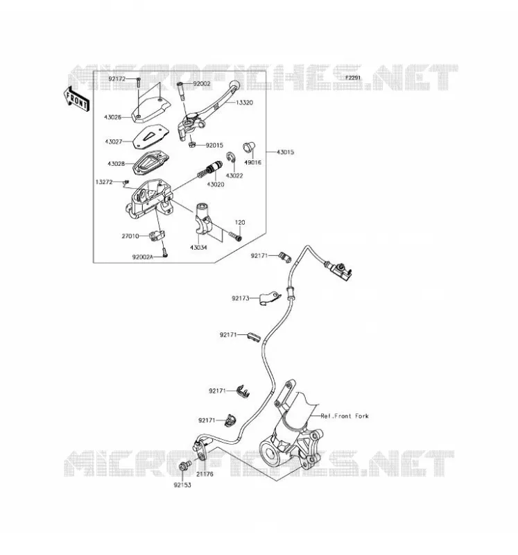 MAITRE CYLINDRE AV Kawasaki MOTOS 1000 2017 VERSYS 1000  KLZ1000BHF