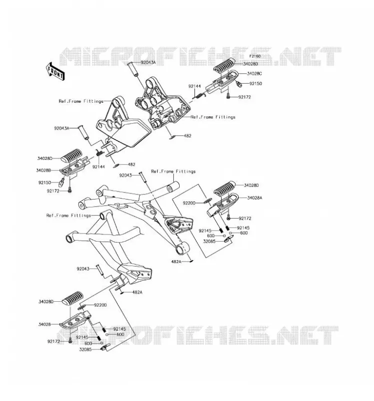 REPOSE PIED Kawasaki MOTOS 1000 2017 VERSYS 1000  KLZ1000BHF