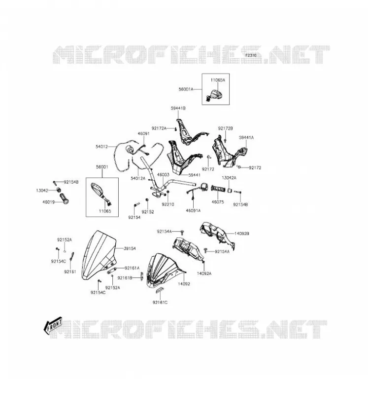 GUIDON Kawasaki SCOOTER 125 2016 J125 ABS  SC125BGFA
