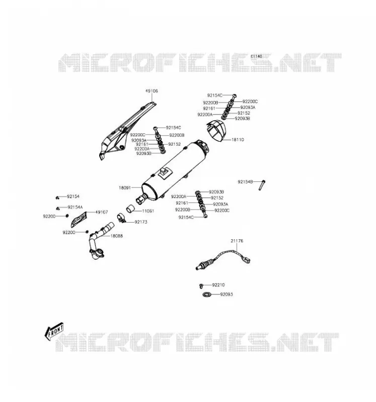 &Eacute;CHAPPEMENT Kawasaki SCOOTER 300 2016 J300  SC300AGFA