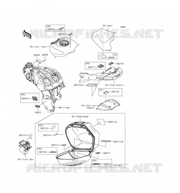 LABEL Kawasaki MOTOS 1400 2016 CONCOURS 14 ABS  ZG1400EGF