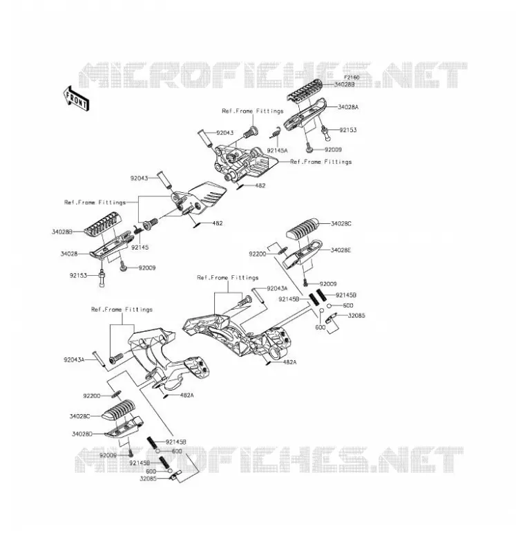 REPOSE PIED Kawasaki MOTOS 1400 2016 CONCOURS 14 ABS  ZG1400EGF