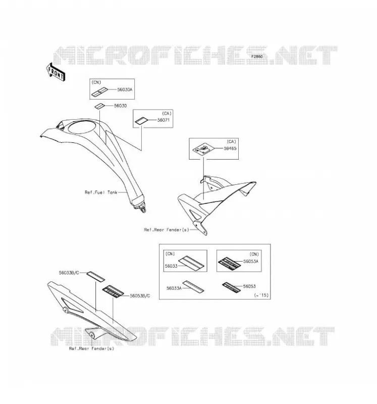 LABEL Kawasaki MOTOS 1000 2016 Z1000 ABS  ZR1000GGF