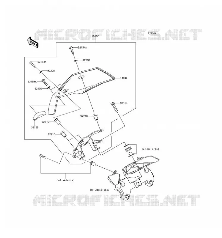 ACCESSOIRE(COUVRE COMPTEUR) Kawasaki MOTOS 1000 2017 Z1000  ZR1000HHF