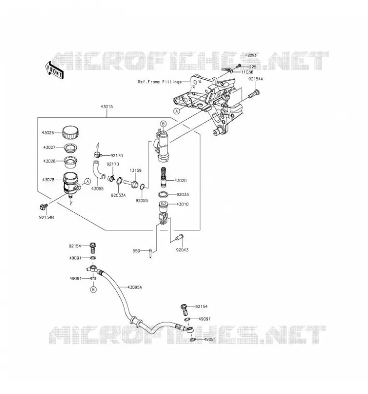 MAITRE CYLINDRE ARRI&Egrave;RE Kawasaki MOTOS 800 2016 Z800  ZR800AGF