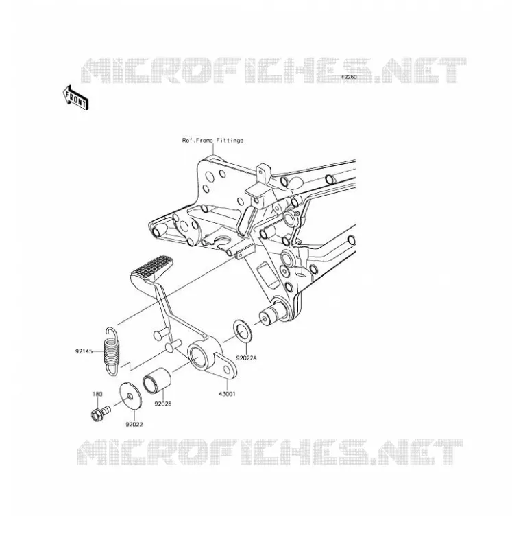 PEDALE DE FREIN Kawasaki MOTOS 800 2016 Z800 ABS  ZR800BGF